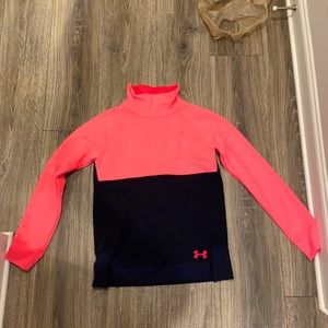 Pink and black turtle neck sweater. And soft